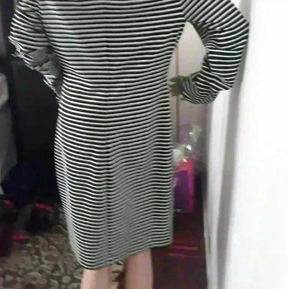 Guess Los Angeles  sexy party/cocktail wedding stripe dress Size 14 - Picture 5 of 7